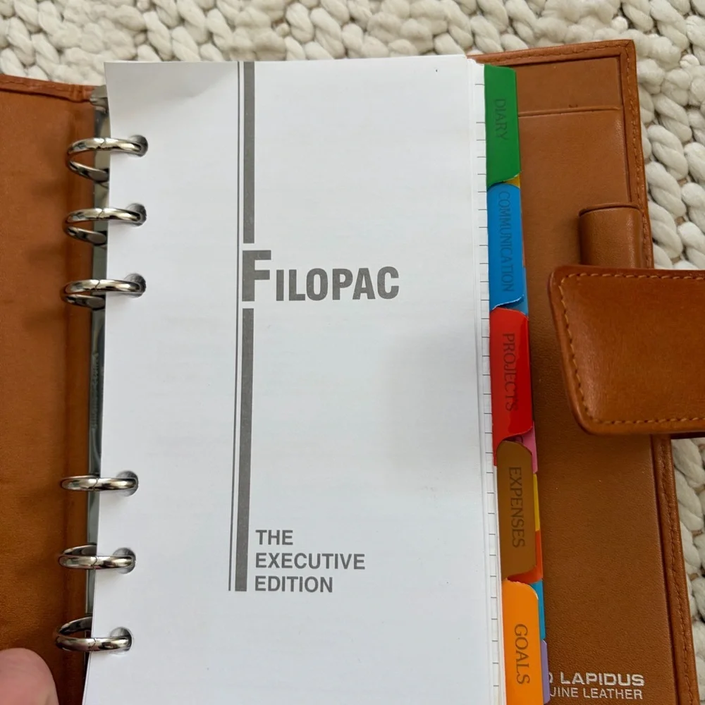 Vintage TED LAPIDUS Designer Genuine Leather Organizer Planner NEW NWOT